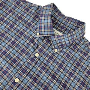 Peter Millar Shirt Men Large Mountainside Half Moon Bay Tartan Plaid Button Down